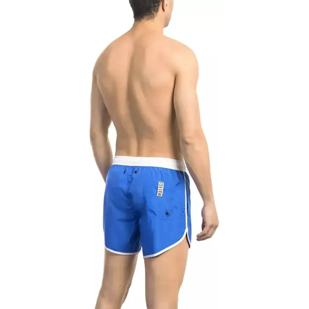 Bikkembergs Blue Polyester Mens Swim Short