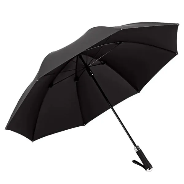 Black Long Windproof Umbrella