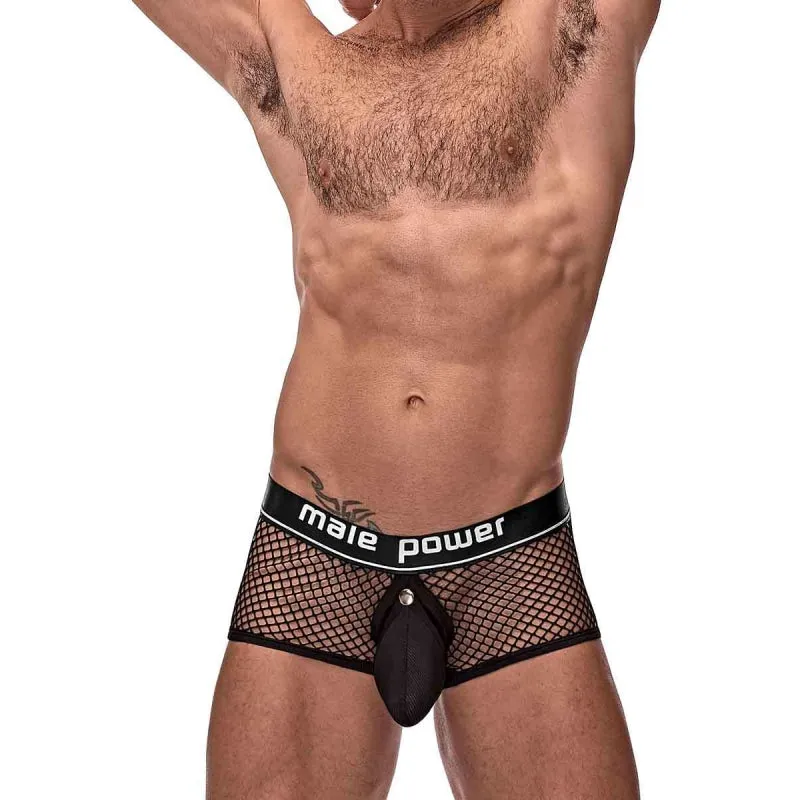 Cock Pit Net Mini Cock Ring Short - Large - Black