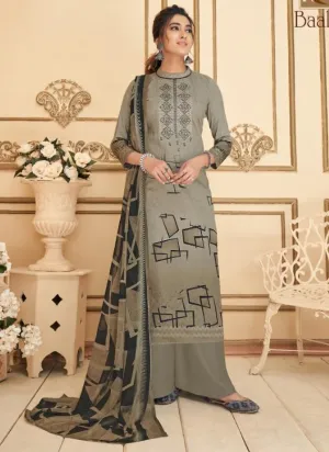 Cotton Unstitched Salwar Suits Material with Chiffon Dupatta for Woman