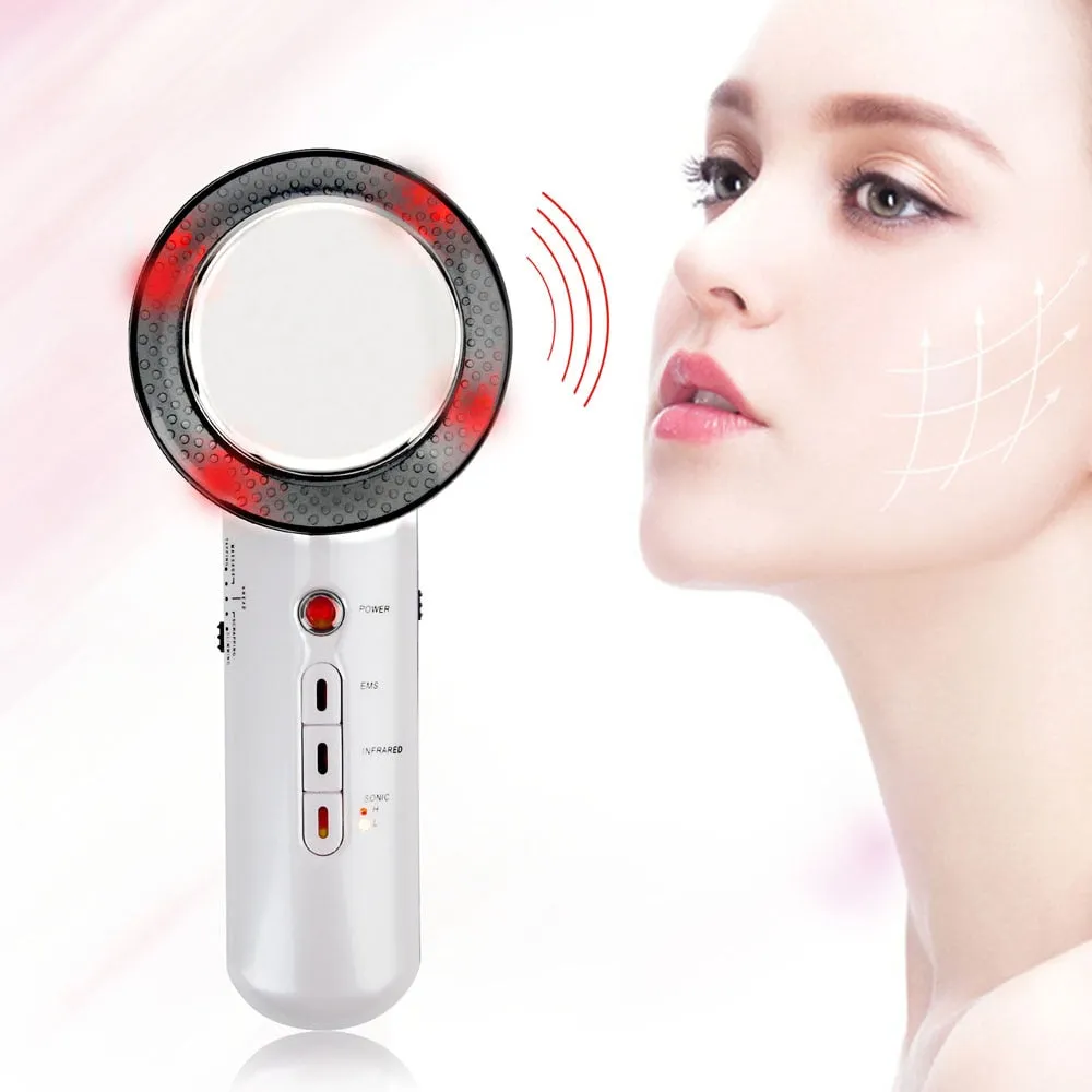 Drop Shipping 3 in 1 Ultrasound Cavitation EMS Ultrasonic Body Slimming Massager Fat Burner Galvanic Infrared Ultrasonic Therapy