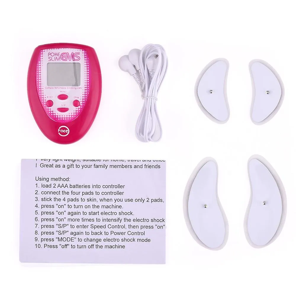 Electric Slimming Facial Massager V-Face Trainer Jaw Exerciser Ems Face Body Pulse MUScle Stimulator With Electrode Pads Newest Fa1723