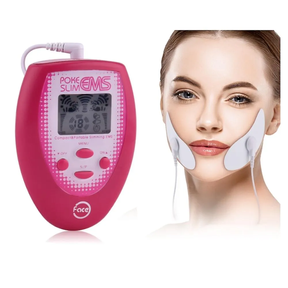 Electric Slimming Facial Massager V-Face Trainer Jaw Exerciser Ems Face Body Pulse MUScle Stimulator With Electrode Pads Newest Fa1723