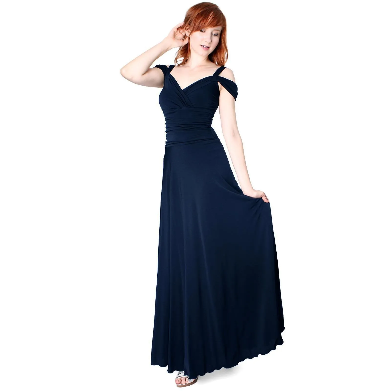 Elegant Cold-Shoulder Evening & Event Dress