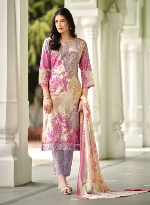 Fancy Pure Lawn Cotton Unstitched Suit Dress Material for Women