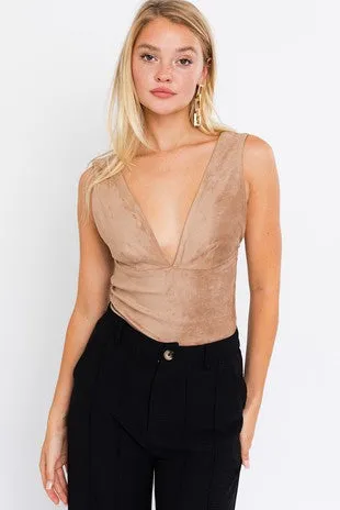 Feeling Flawless Suede Bodysuit