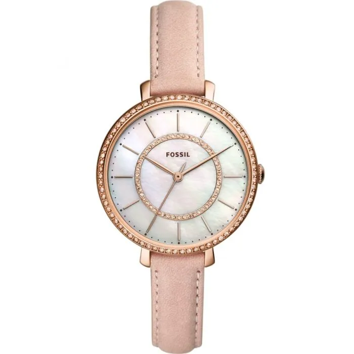 Fossil Jocelyn ES44525 Pink Leather Womens Watch