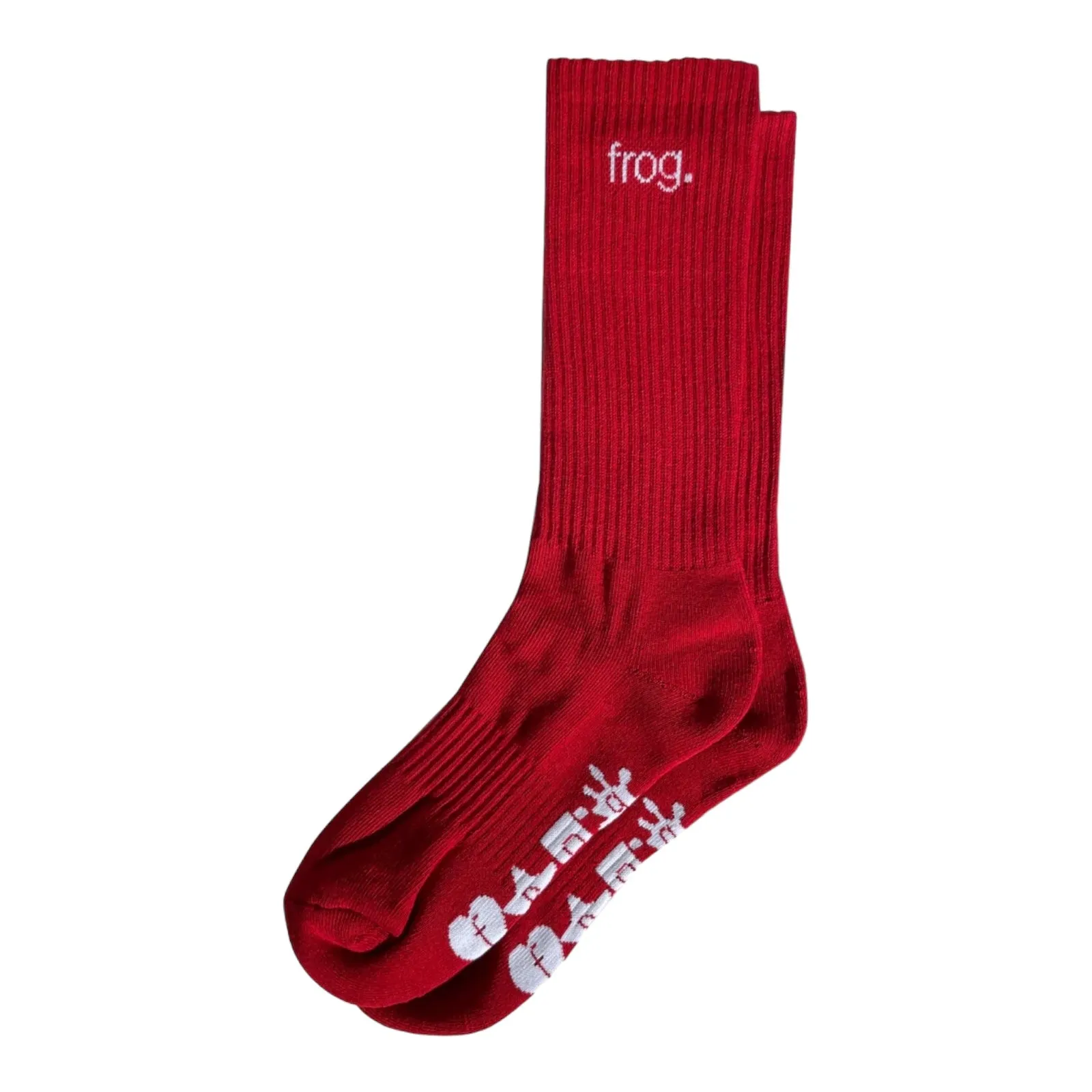 Frog Socks (Dark Red)