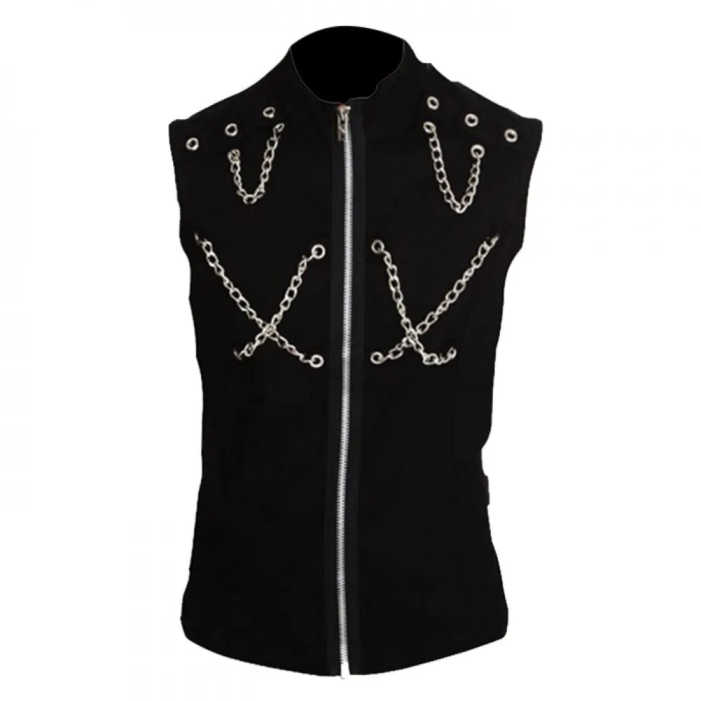 Gothic Cross Chain Vest