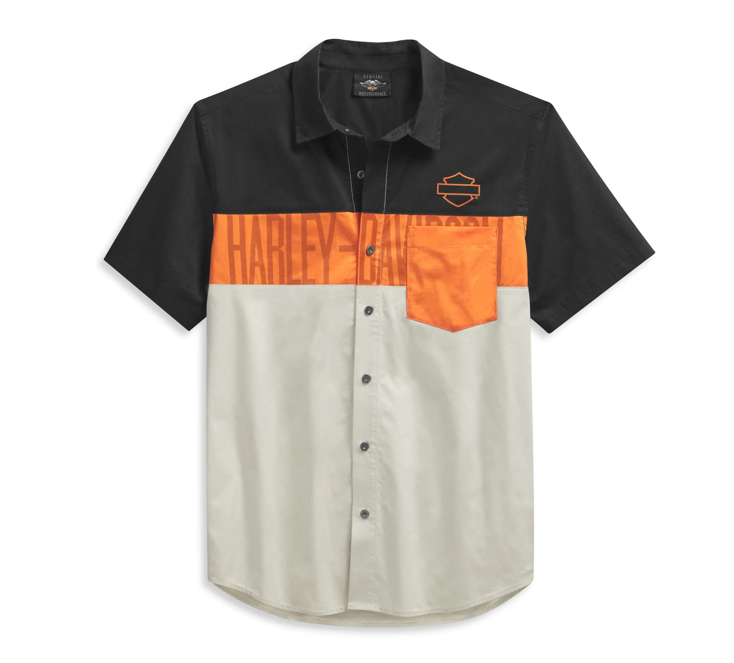 Harley-Davidson® Men's Colorblock Pocket Logo Shirt - 99028-21VM