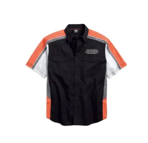 Harley-Davidson® Men's Performance Vented Pinstripe Flames Shirt 99046-16VM