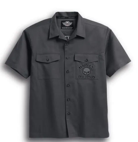 Harley-Davidson® Men's S/S Skull Garage Shirt - 99028-17VM