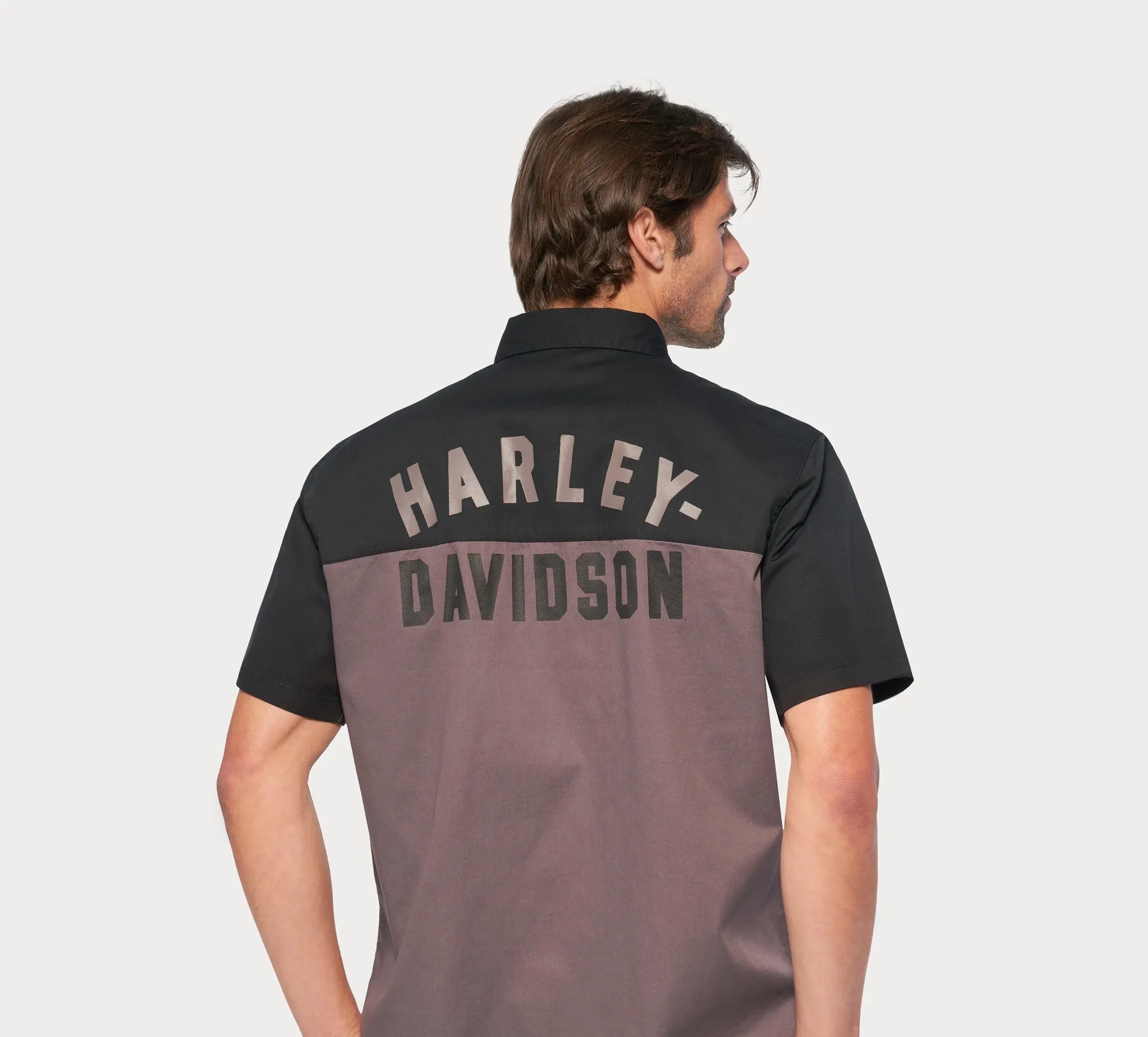 Harley-Davidson Men's Staple Colorblock Shirt,  Black - 96152-23VM