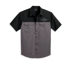 Harley-Davidson Men's Staple Colorblock Shirt,  Black - 96152-23VM