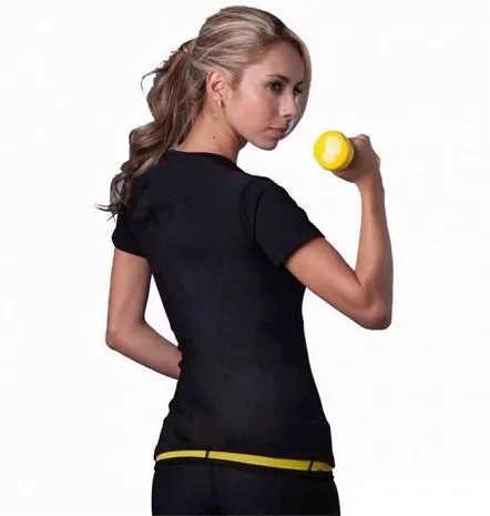 Importikaah I Hot Shapers Women Sweat T-Shirt Neoprene Slimming Body Shaper Loss-Weight Vest