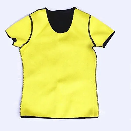 Importikaah I Hot Shapers Women Sweat T-Shirt Neoprene Slimming Body Shaper Loss-Weight Vest