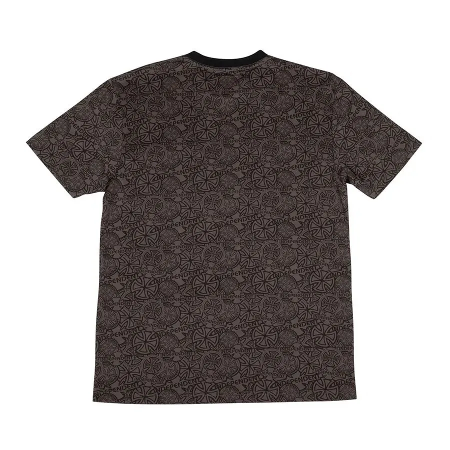 Independent Array Short Sleeve Mens T-Shirt - Charcoal/Black