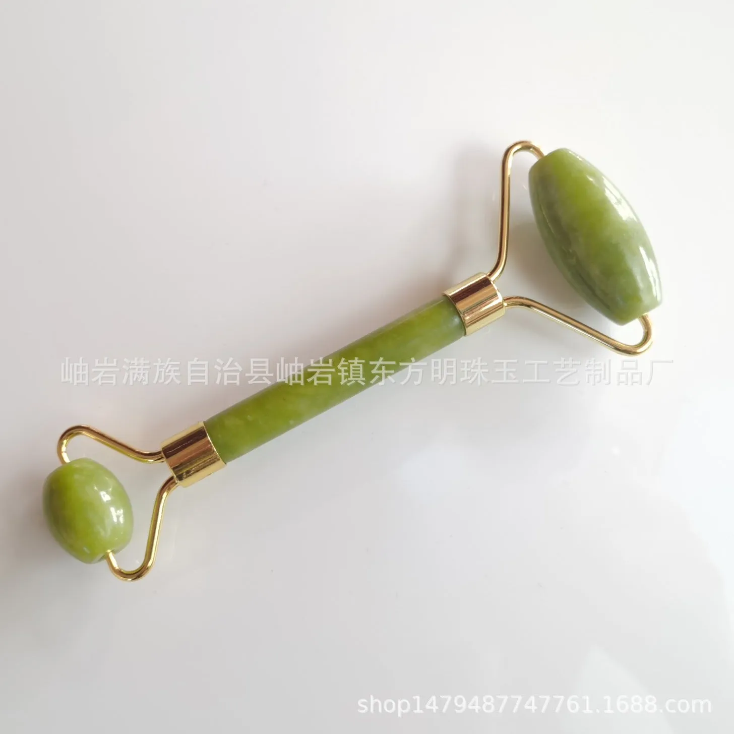 Jade Roller Massager Green Phoenix Jade Horn Scraping Plate Set Facial Face Massage Stick Xiuyan Jade Beauty Instrument