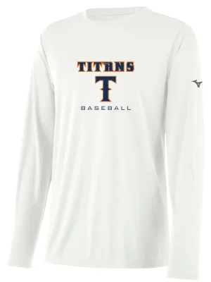 Mizuno NXT Long Sleeve Shirt (White) - Titans Baseball Club