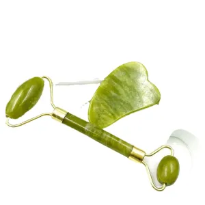 Natural Jade Massage Roller Xiuyan Jade Beauty Stick Facial Beauty Container Jade Push