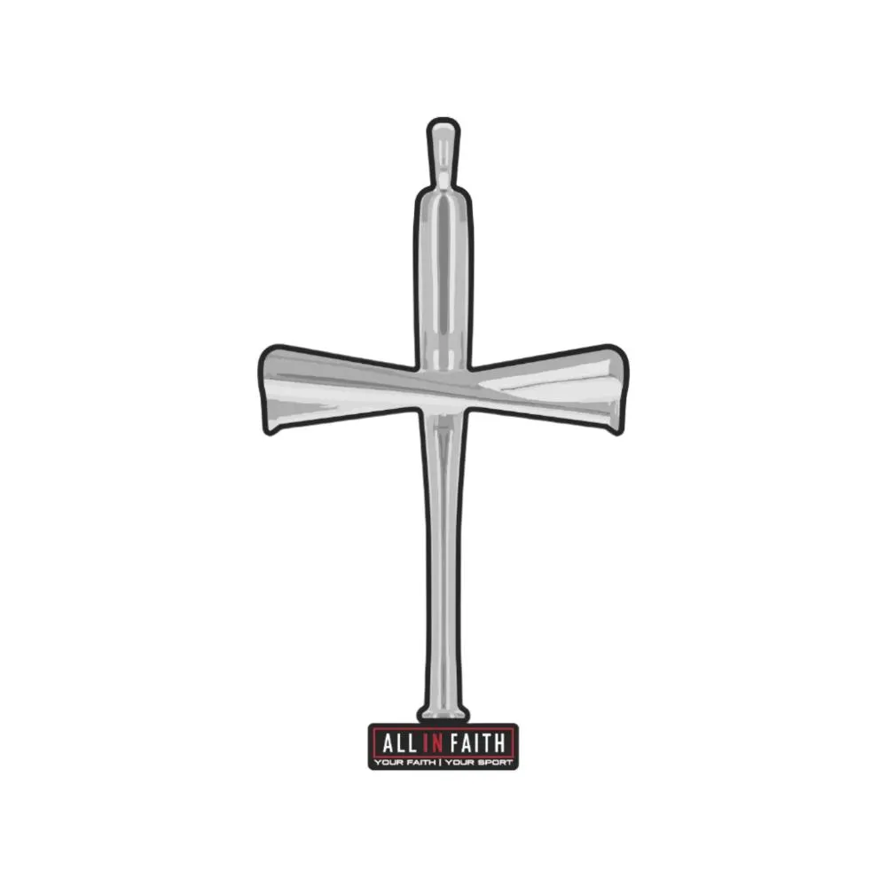 Original Baseball Bat Cross Decal