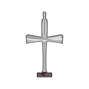 Original Baseball Bat Cross Decal