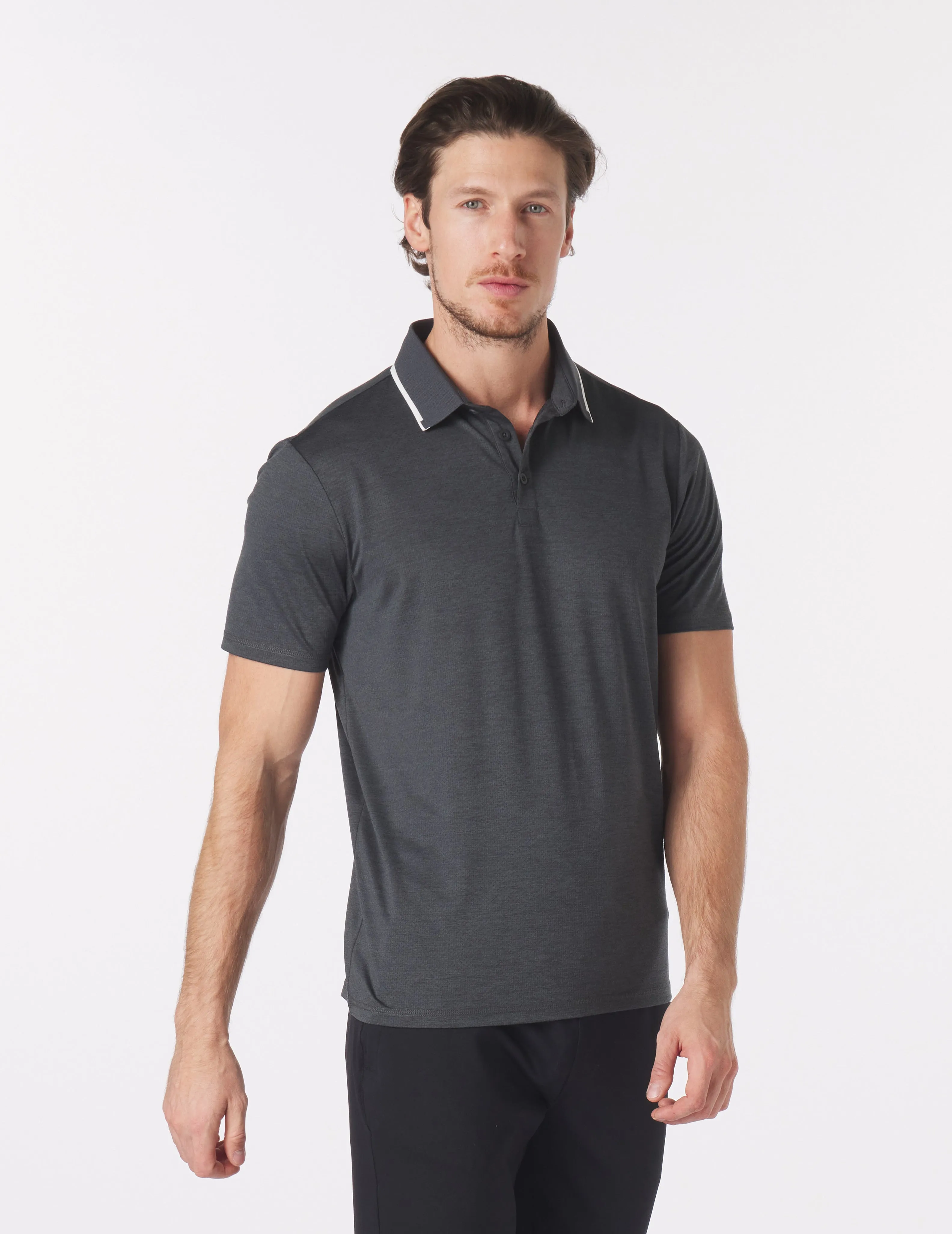 Power Fade Polo: Black