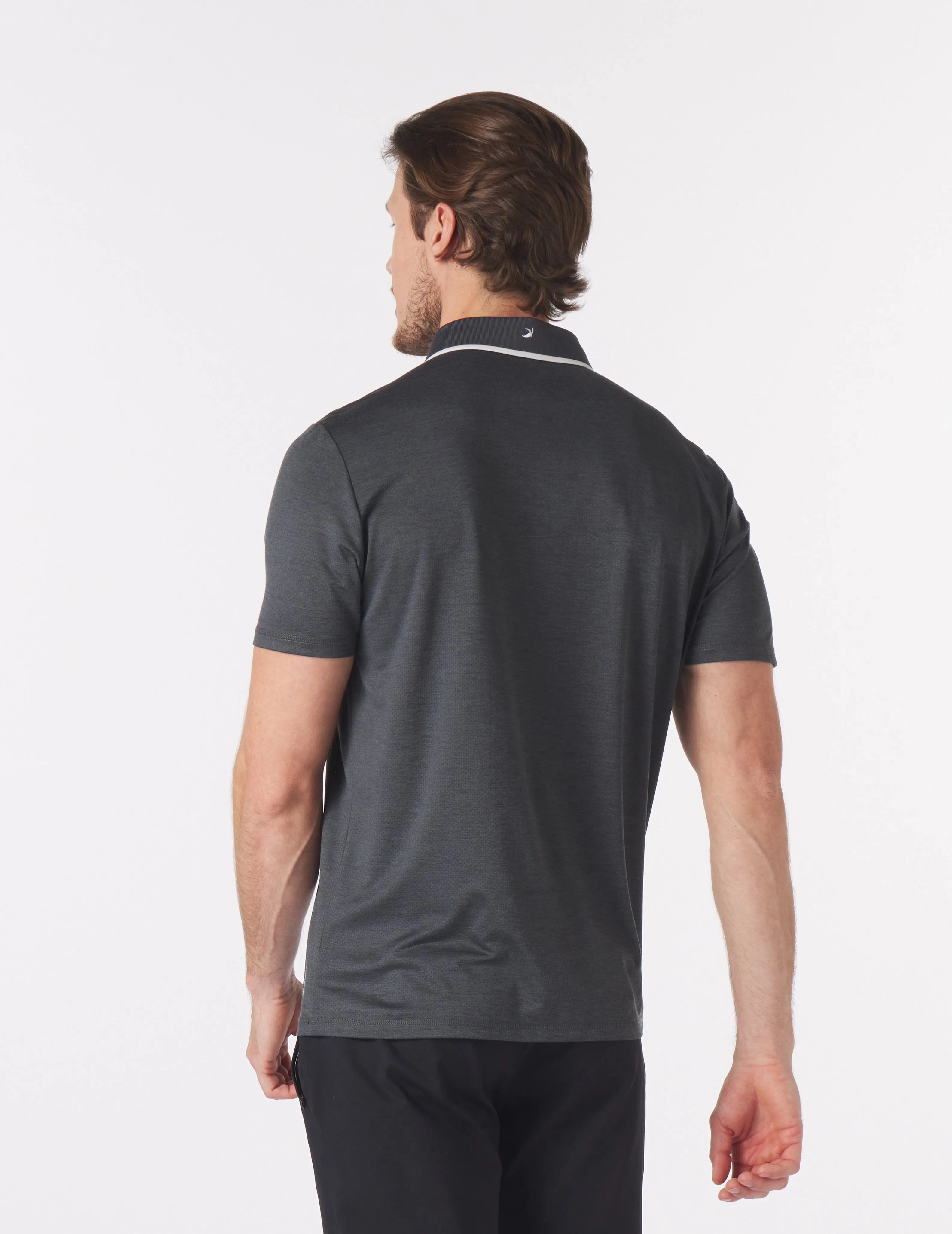 Power Fade Polo: Black