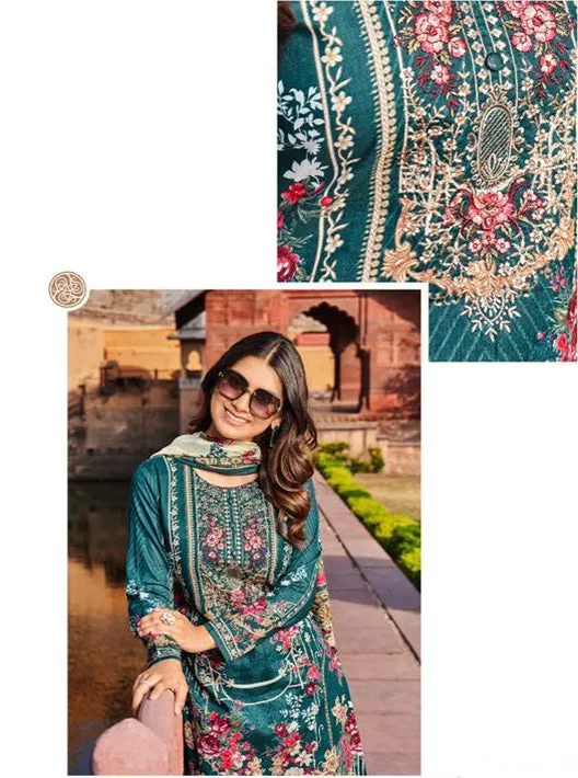 Pure Cotton Cambric Pakistani Print Unstitched Suit Dress Material Women