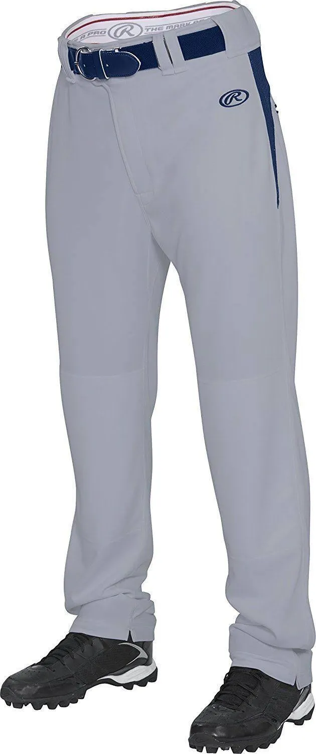 Rawlings Adult Semi-Relaxed V-Notch Plated Baseball Pants: BPVP2