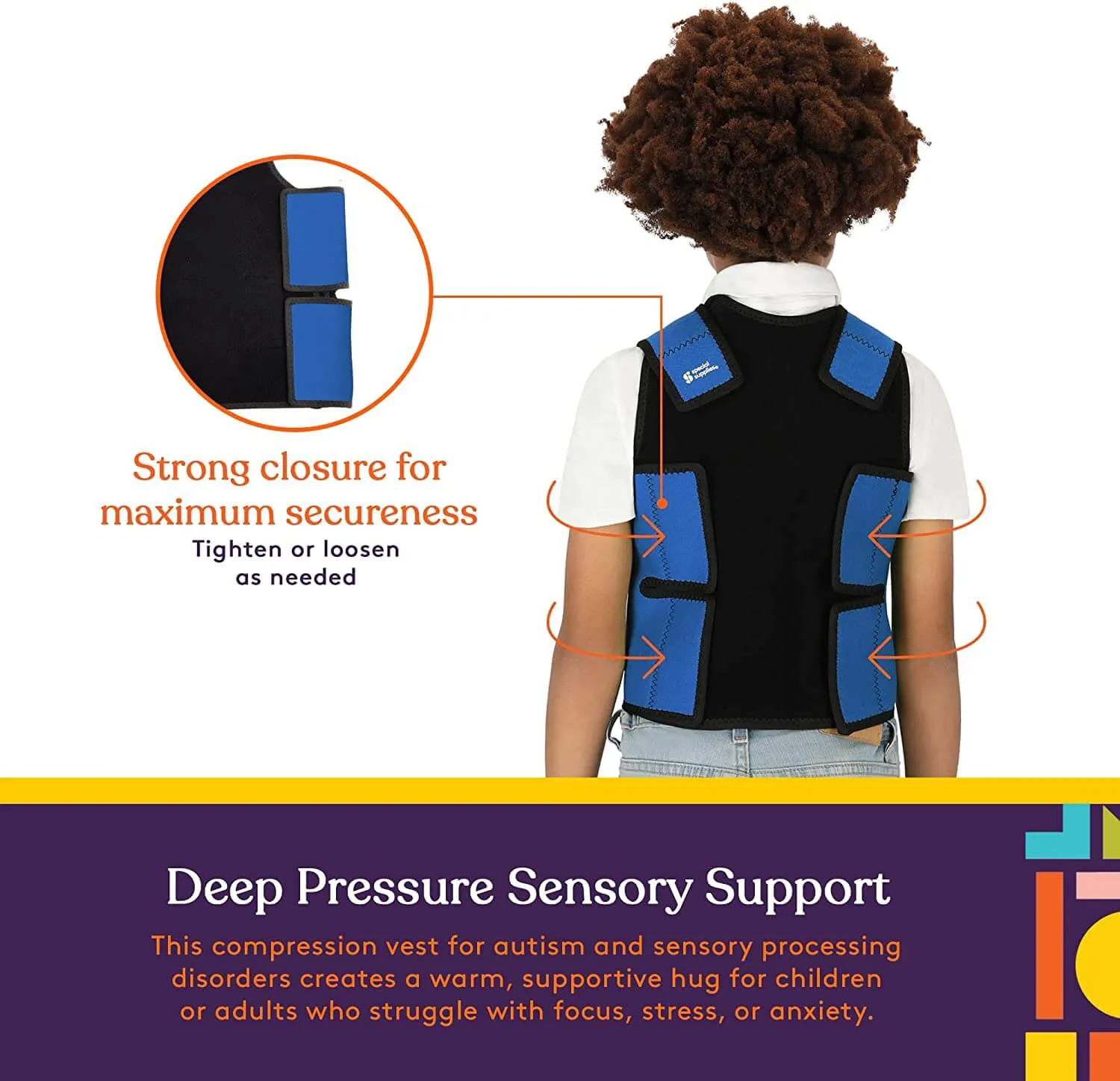 SensoryHarbor™-Sensory Compression Vest for Autism and Sensory Processing Disorders