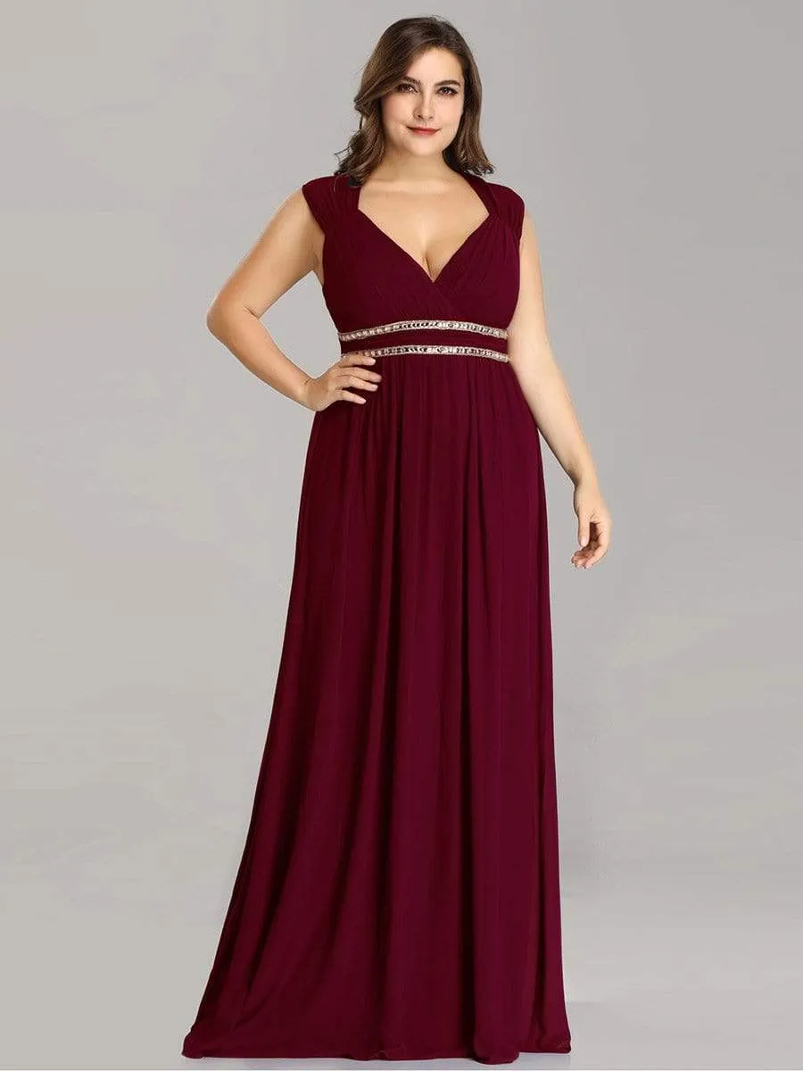 Sleeveless Grecian Style Bridesmaid Dress for Women