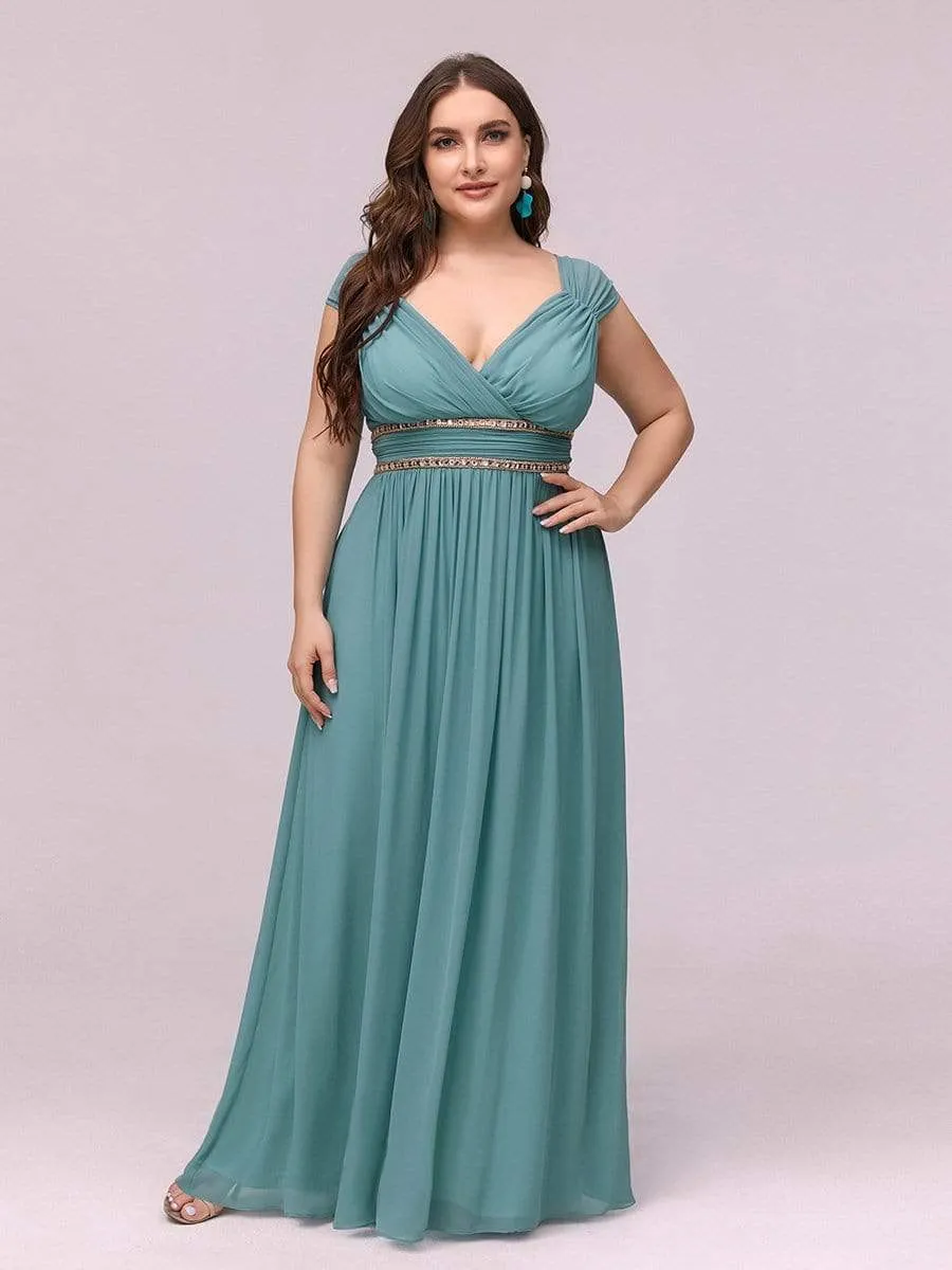 Sleeveless Grecian Style Bridesmaid Dress for Women