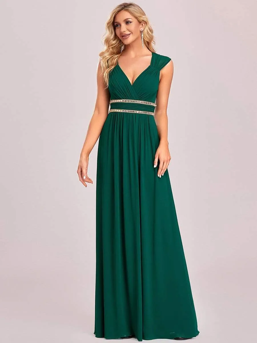 Sleeveless Grecian Style Bridesmaid Dress for Women