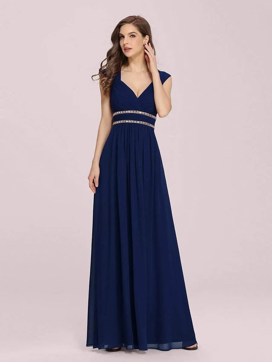 Sleeveless Grecian Style Bridesmaid Dress for Women