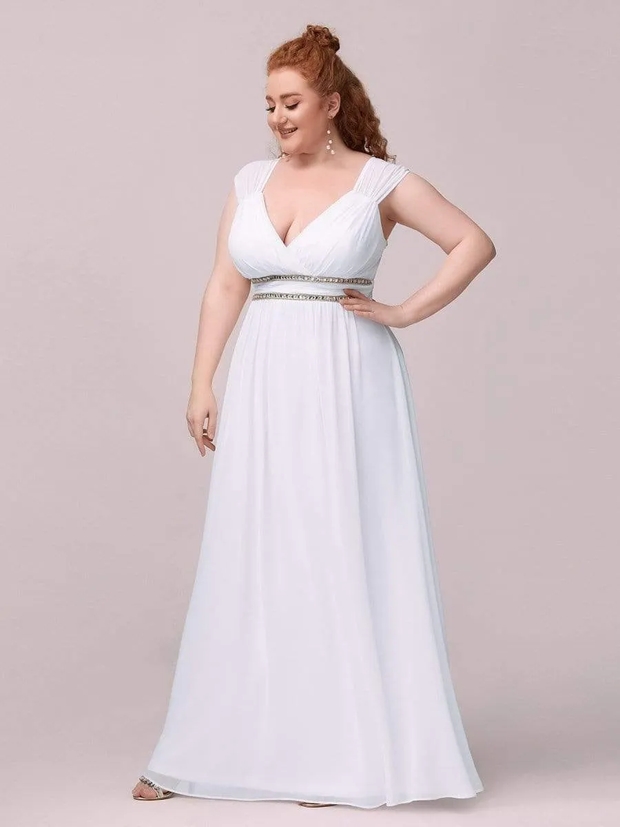 Sleeveless Grecian Style Bridesmaid Dress for Women