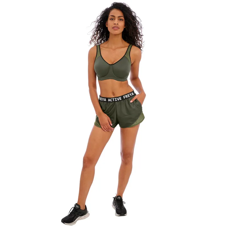 Sonic Moulded Sports Bra Khaki Green - Freya