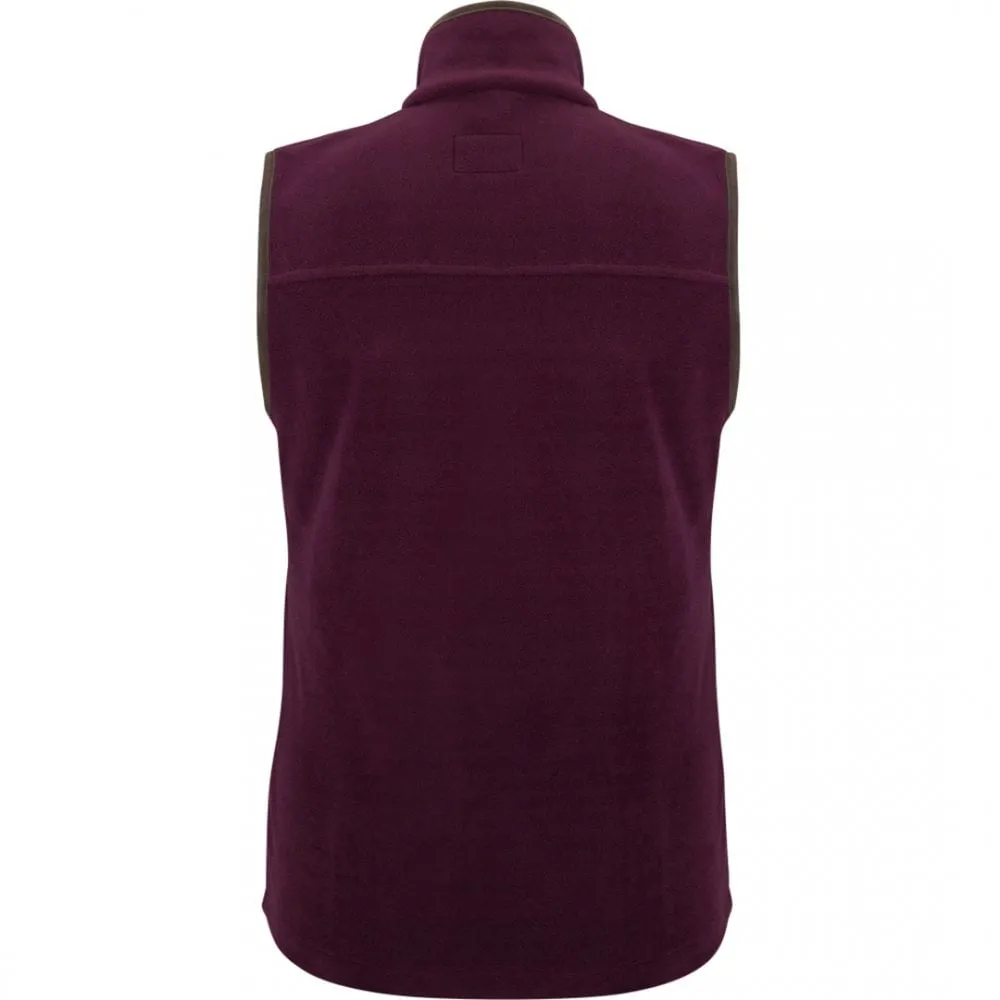 Stenton Ladies Fleece Gilet Merlot by Hoggs of Fife