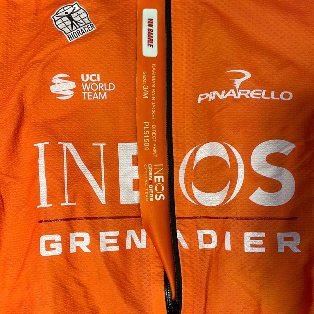 Team Ineos Grenadier | Bioracer Orange Kaaiman Rain Jacket Slightly Used