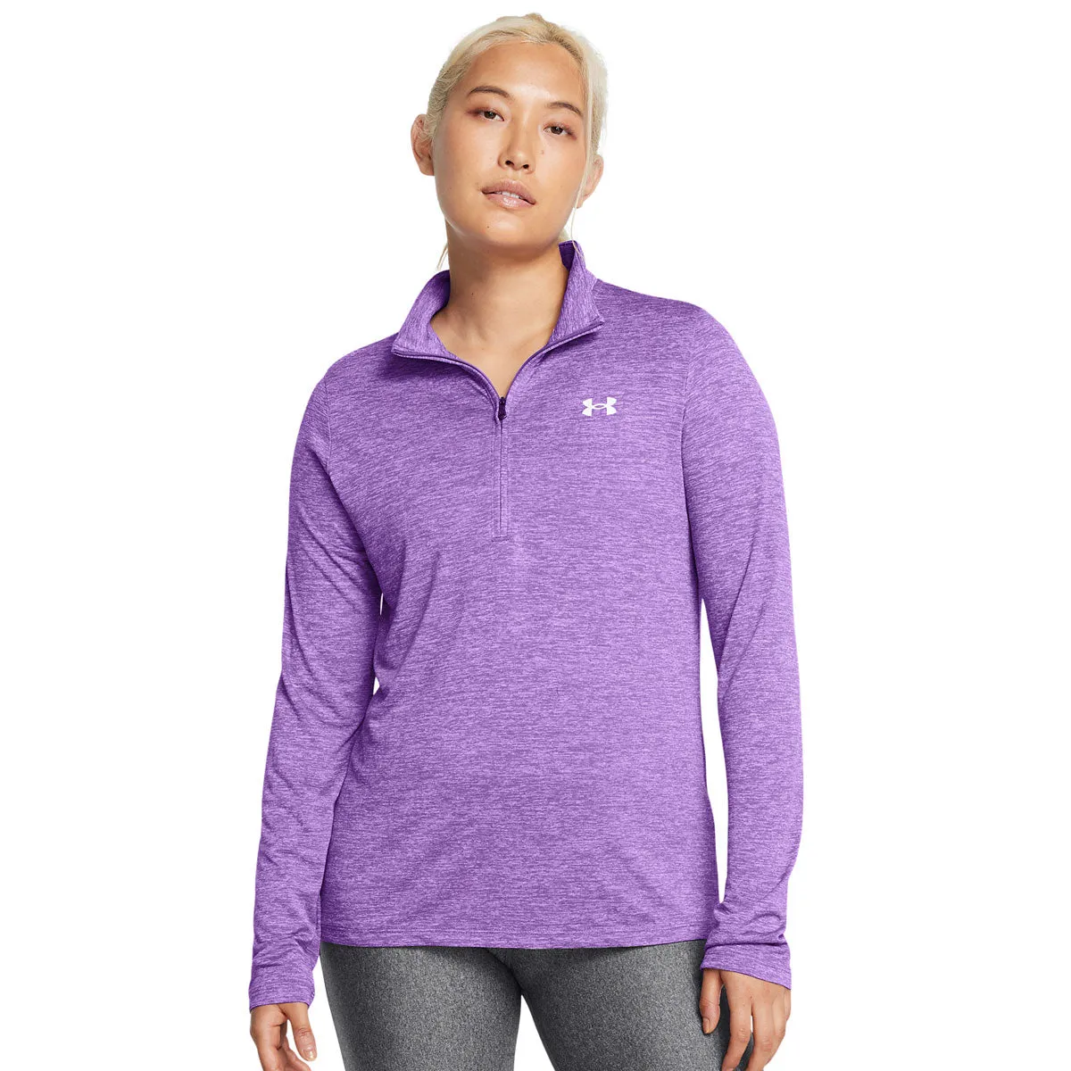 Under Armour Tech Twist 1/2 Zip Top - Womens - Lavish/White