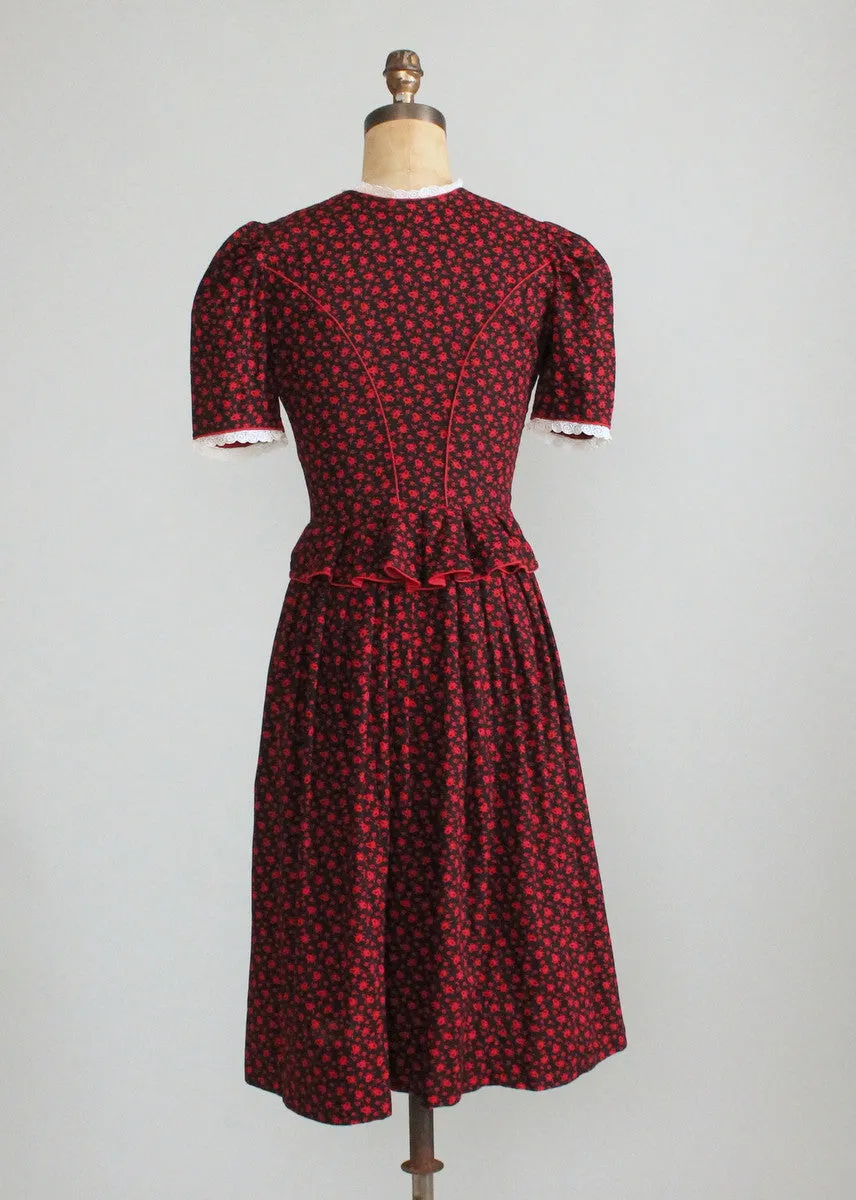 Vintage 1950s Munchen German Octoberfest Dress